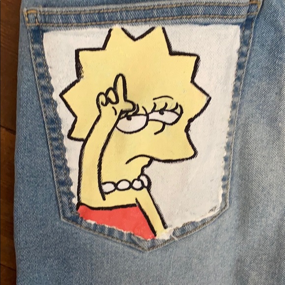 NOT FOR SALE. Just some denim I have painted - Picture 2 of 5